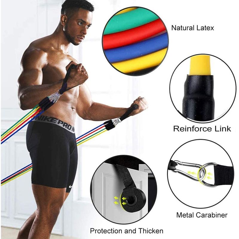 Fitness Bands Workout Set Cvičení Elastická Guma