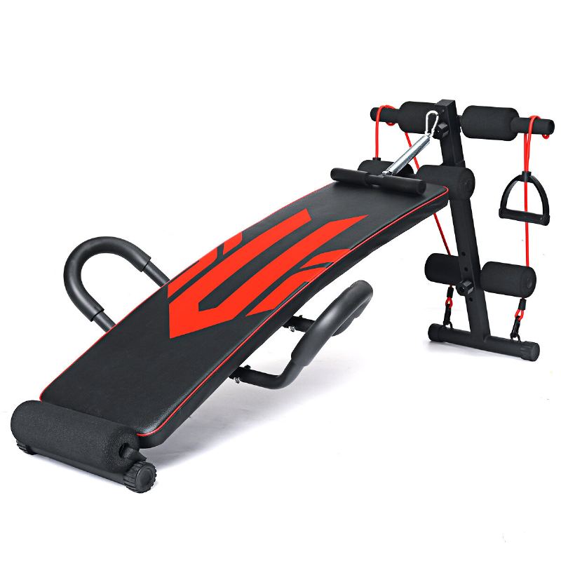 Geemax Sb-02 Nastavitelná Sedací Lavice S Fitness Lanem Posilovač Pružin Push-up Loketní Opěrky Pro Prodloužení Zad Domů Sport Zařízení Pro Trénink Břicha