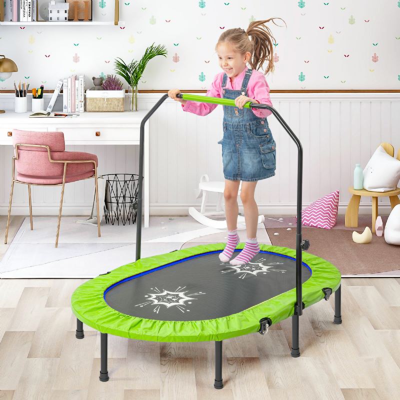 Us Directbominfit Double Mini Trampolína S Nastavitelnými Madly Bezpečnostní Kryt Rodič-dítě Skákací Děti Dospělý Domů Zahrada Cvičební Nástroje