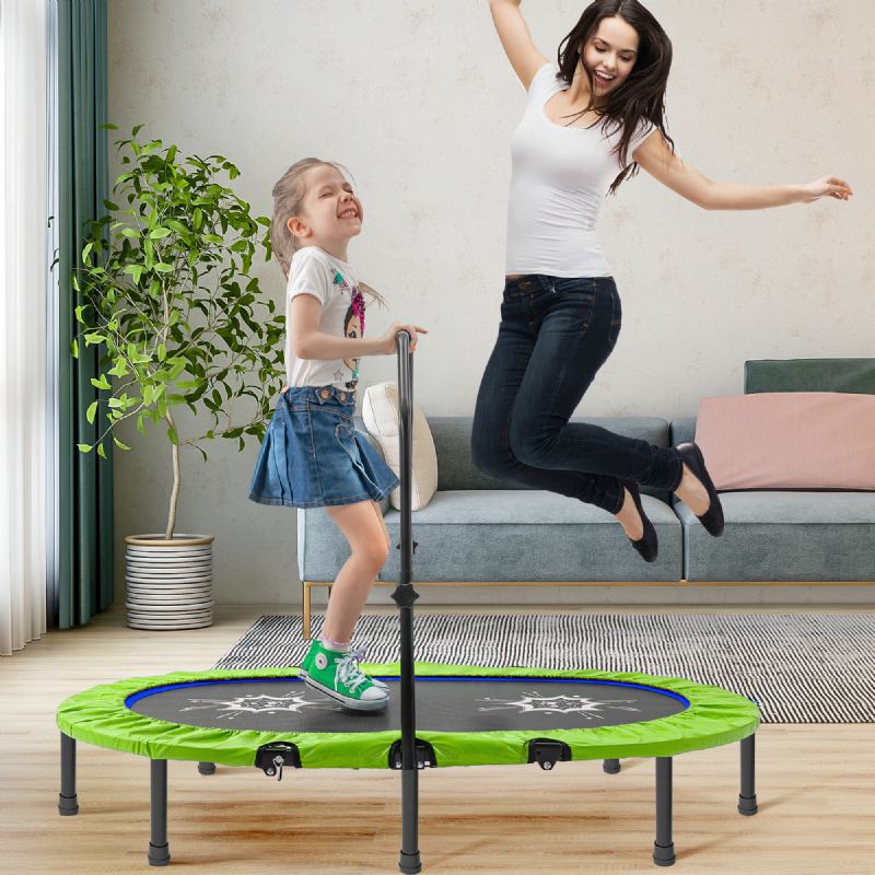 Us Directbominfit Double Mini Trampolína S Nastavitelnými Madly Bezpečnostní Kryt Rodič-dítě Skákací Děti Dospělý Domů Zahrada Cvičební Nástroje