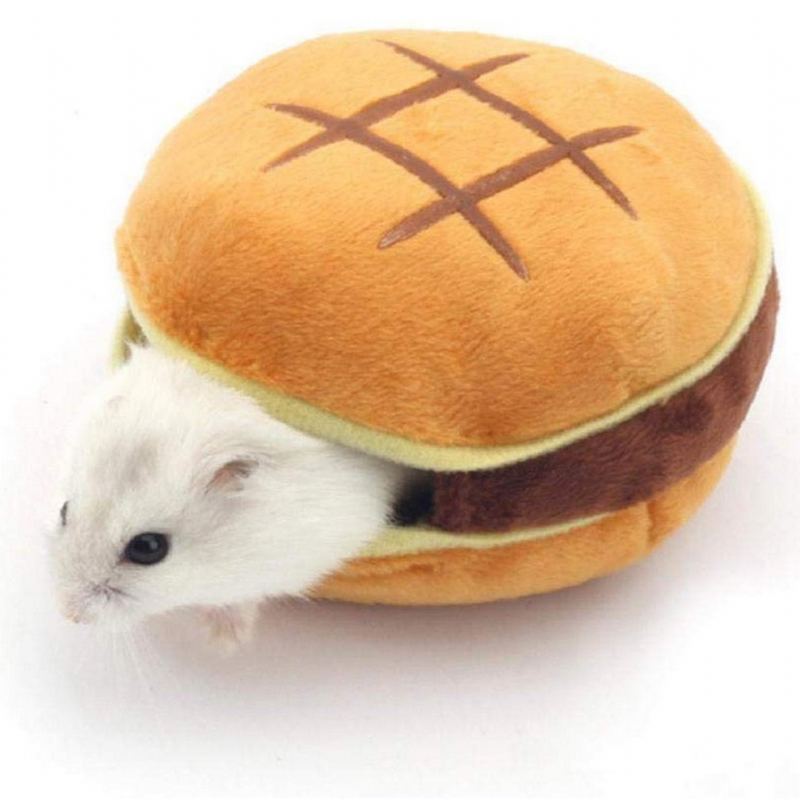 Hamster Hamburger Soft Cozy Sleeping Bed Fun Toy