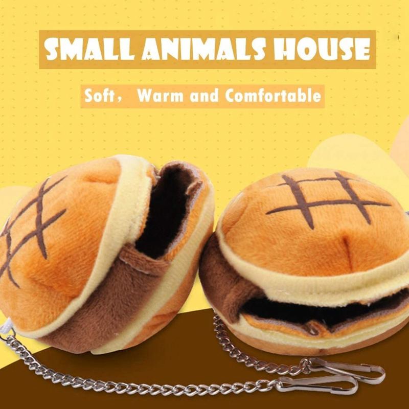 Hamster Hamburger Soft Cozy Sleeping Bed Fun Toy