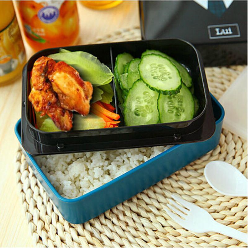 730 Ml 2patrový Plastový Lovely Lunch Box Belt Bento Box Sushi Box Nádoba Na Jídlo