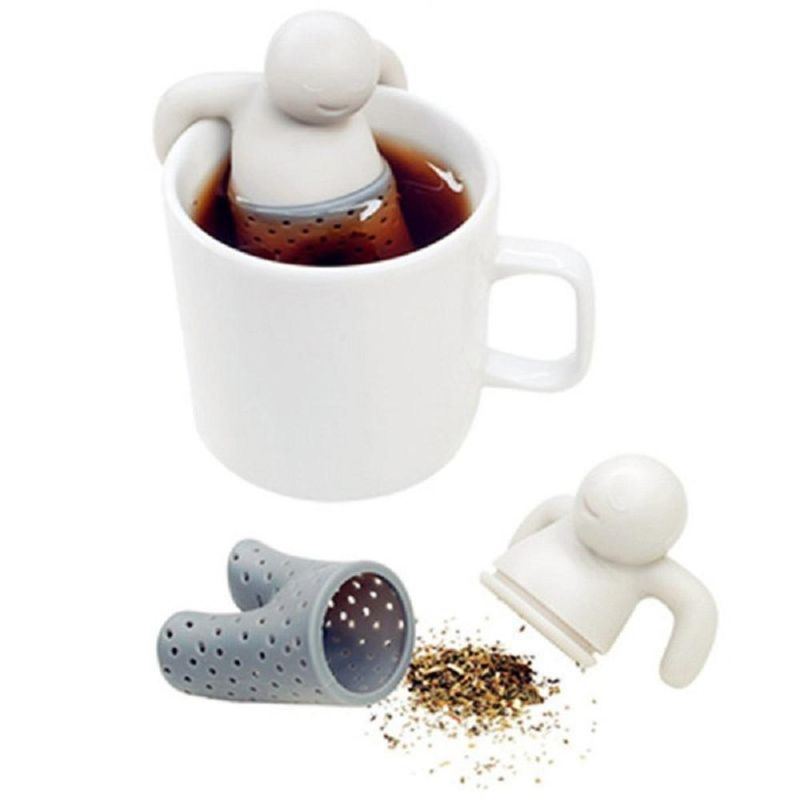 Čajové Sítko Silikonová Roztomilá Konvička Mr Little Man Tea Infuser Filter