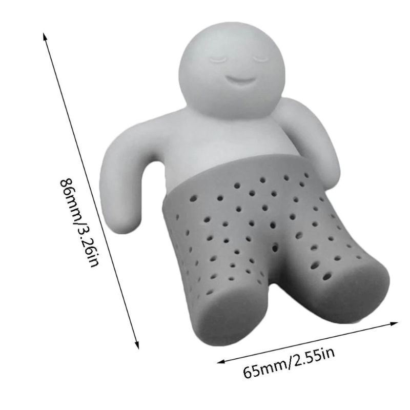 Čajové Sítko Silikonová Roztomilá Konvička Mr Little Man Tea Infuser Filter