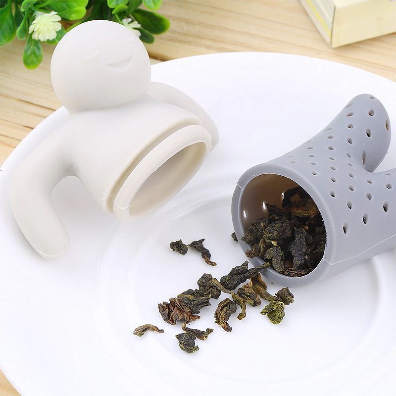 Čajové Sítko Silikonová Roztomilá Konvička Mr Little Man Tea Infuser Filter