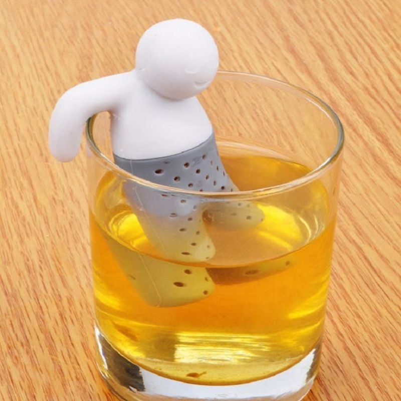 Čajové Sítko Silikonová Roztomilá Konvička Mr Little Man Tea Infuser Filter