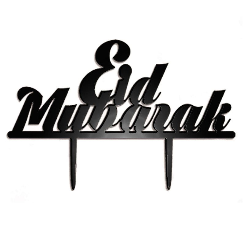 Eid Mubarak Ramadán Iftar Dort Topper Muslim Islám Hajj Dekor Černé Zlato Dekorace Sada Pekařských Poplatků
