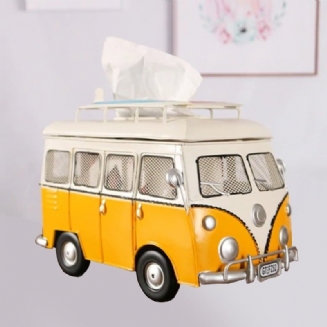Iron Art Bus Model Tissue Box