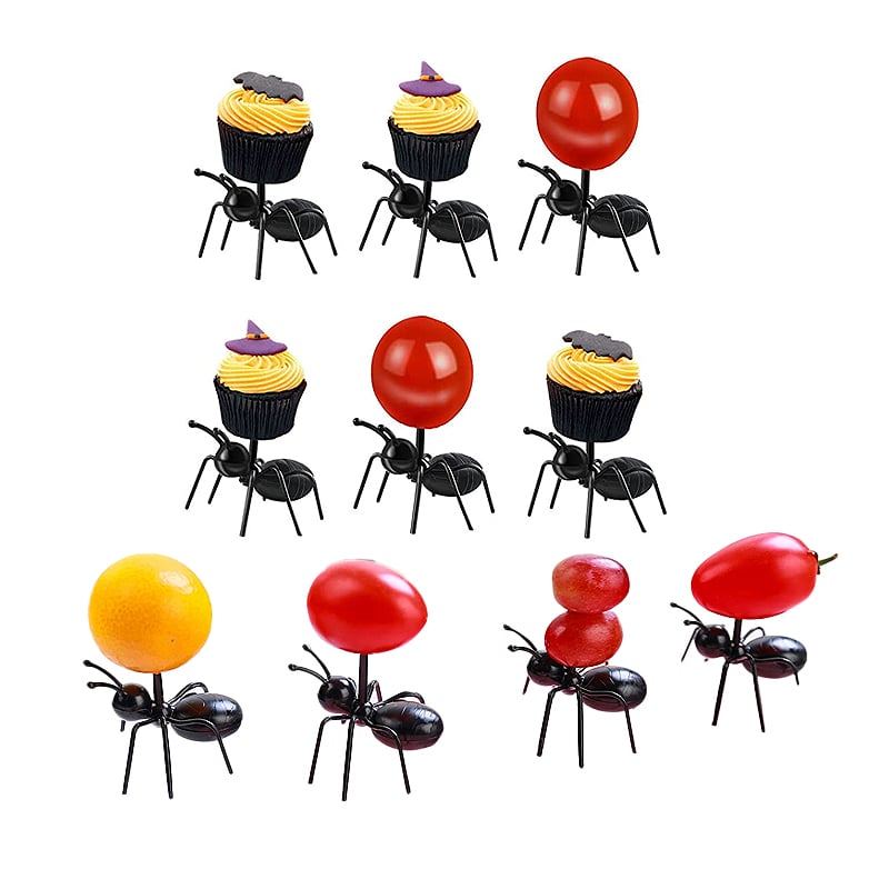 Mravenci Krmivo Ovocné Trsátka Dekorace Vidličky Ve Tvaru Mravence 12 Ks