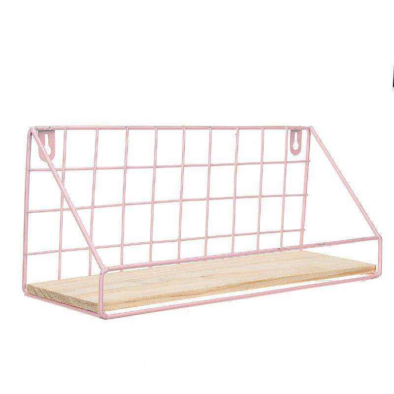 Nástěnné Police Plovoucí Dekor Home Storage Display Iron Rack Bookshell