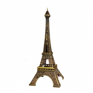 Paříž Eiffelova Věž Figurka Socha Kovové Řemesla Vintage