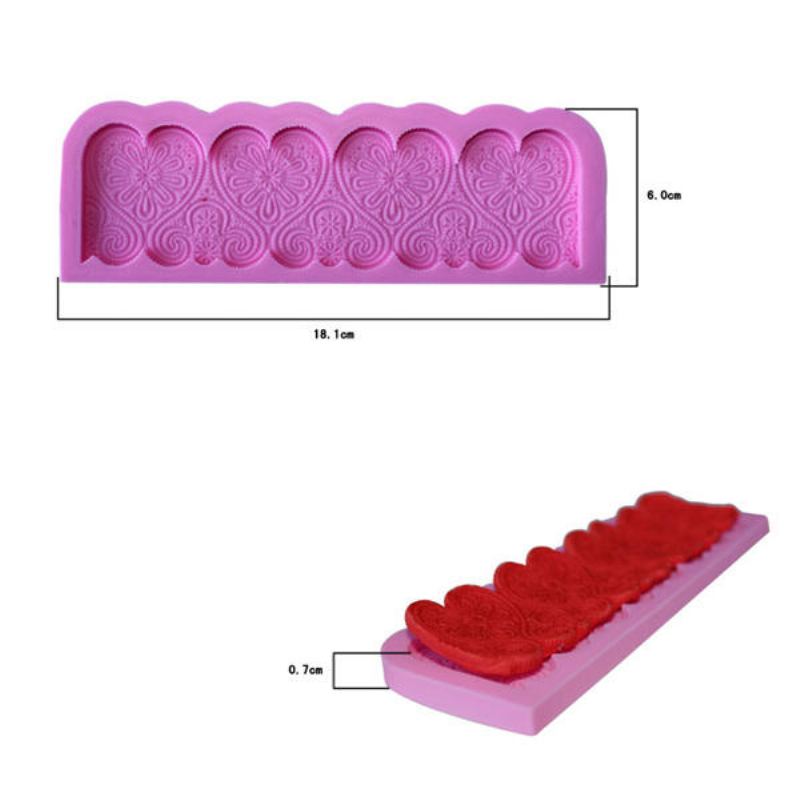 Silikonový Fondant Ve Tvaru Srdce Forma Na Zdobení Dortů