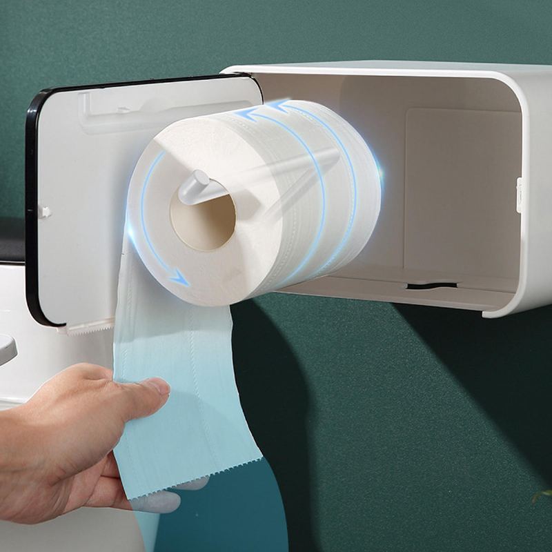 Vodotěsný Držák Kreativního Toaletního Papíru Koupelna Police Na Ubrousky Úložný Stojan Závěs Na Role