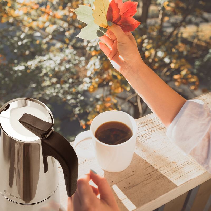 Výrobník Espressa S Varnou Deskou Godmorn Moka Konvička 450 Ml/15 Oz/9 Šálků Classic Cafe Percolator Maker Z Nerezové Oceli Vhodné Pro Indukční Vařiče