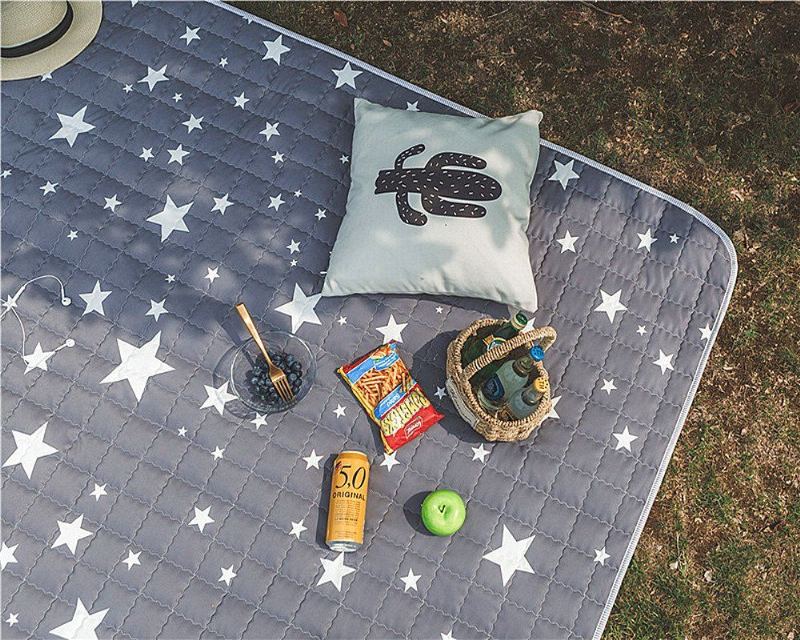 Dětská Protiskluzová Podložka Na Hraní Na Plazení Koberecbaby's Mat 66.9"x78.7" Grey Star