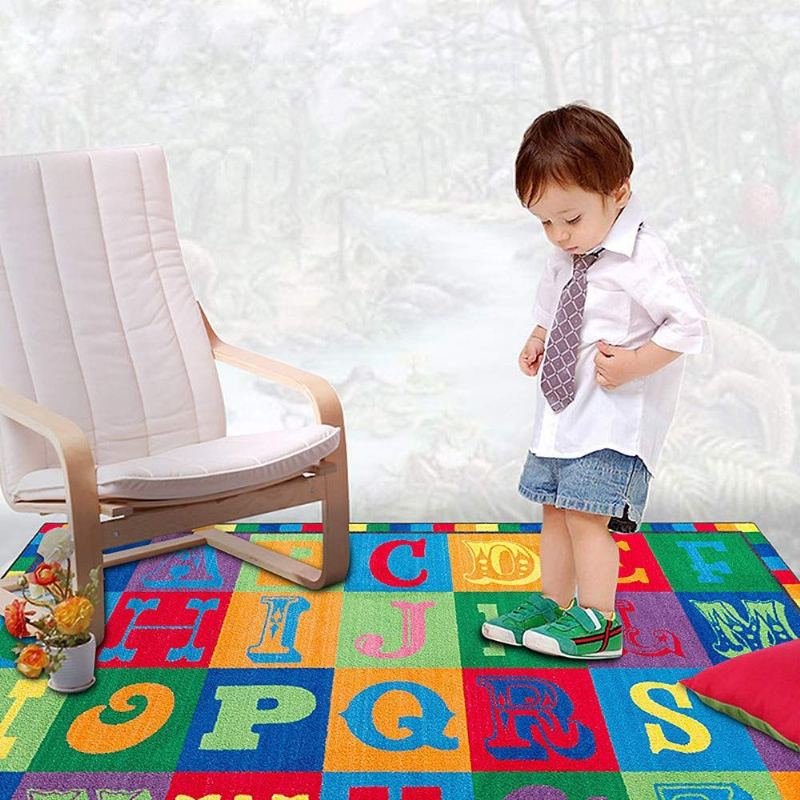 Kids Alphabet Rugall 26 Letters Poskytuje Jedinečné Místo Pro Učení Pro Každého Vzdělávací Koberec Pro Děti Ve Třídě 2.6'x3.9' Vícebarevný