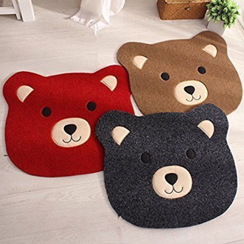 Kolekce Dětských Kreslených Koberců Cute Bear Bath Mat Tpr Protiskluzový Koberec Do Obývacího Pokoje/ložnice1.64 Ft X 1.96 Ft