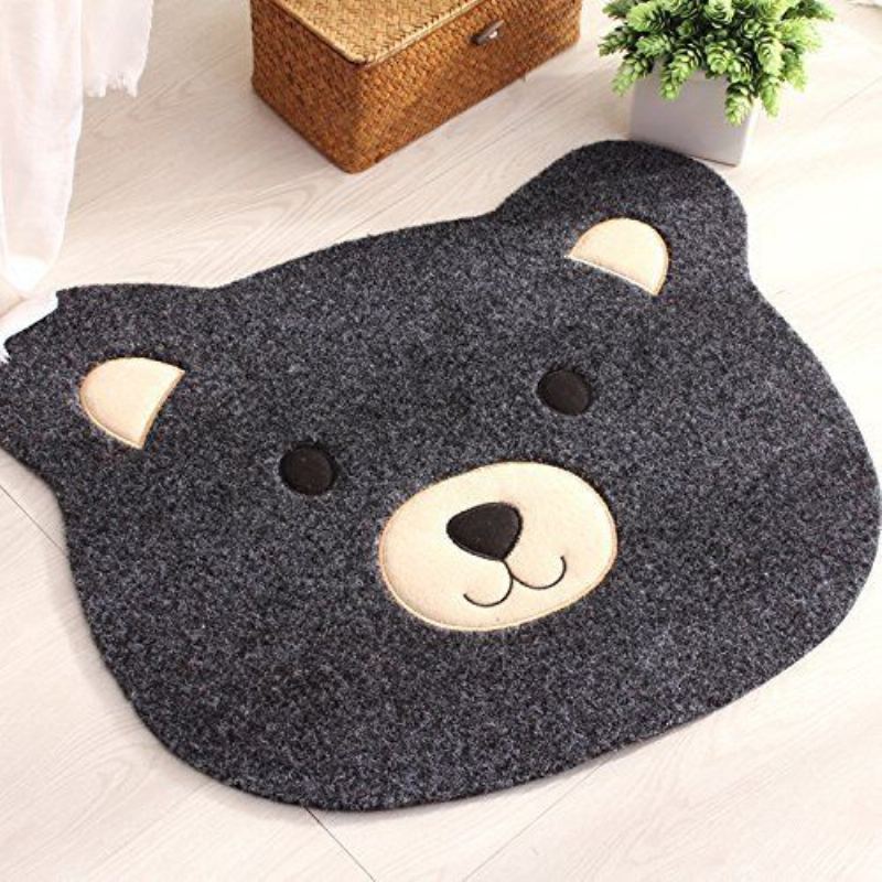 Kolekce Dětských Kreslených Koberců Cute Bear Bath Mat Tpr Protiskluzový Koberec Do Obývacího Pokoje/ložnice1.64 Ft X 1.96 Ft