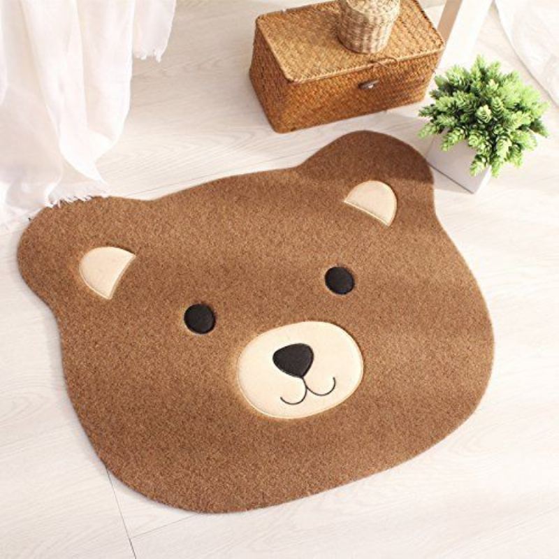 Kolekce Dětských Kreslených Koberců Cute Bear Bath Mat Tpr Protiskluzový Koberec Do Obývacího Pokoje/ložnice1.64 Ft X 1.96 Ft