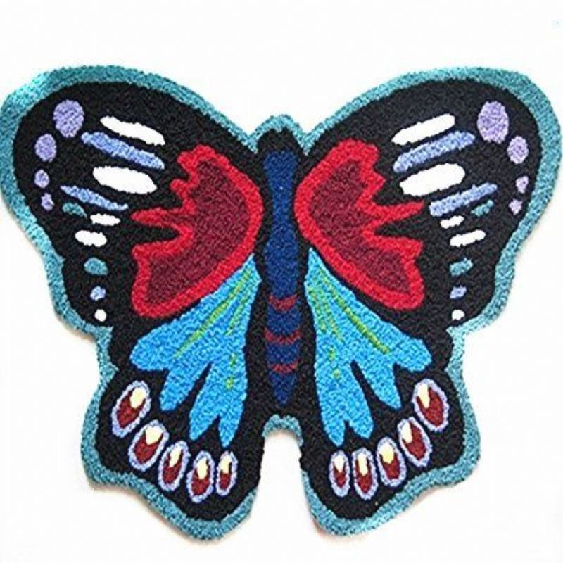 Koupelnová Předložka Butterfly Design S Protiskluzovou Gumovou Podložkou Pro Kuchyň/koupelnu/obývací Pokoj 2.13 Ft X Ft