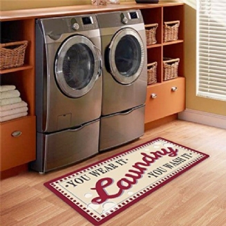 Laundry Room Novinka Vintage Inspirovaná Protiskluzová Podložka Do Prádelny Accent Rugred