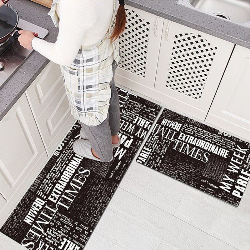 Moderní Heslo Premium Kuchyňský Koberec Laundry Room Mat Standing Mat