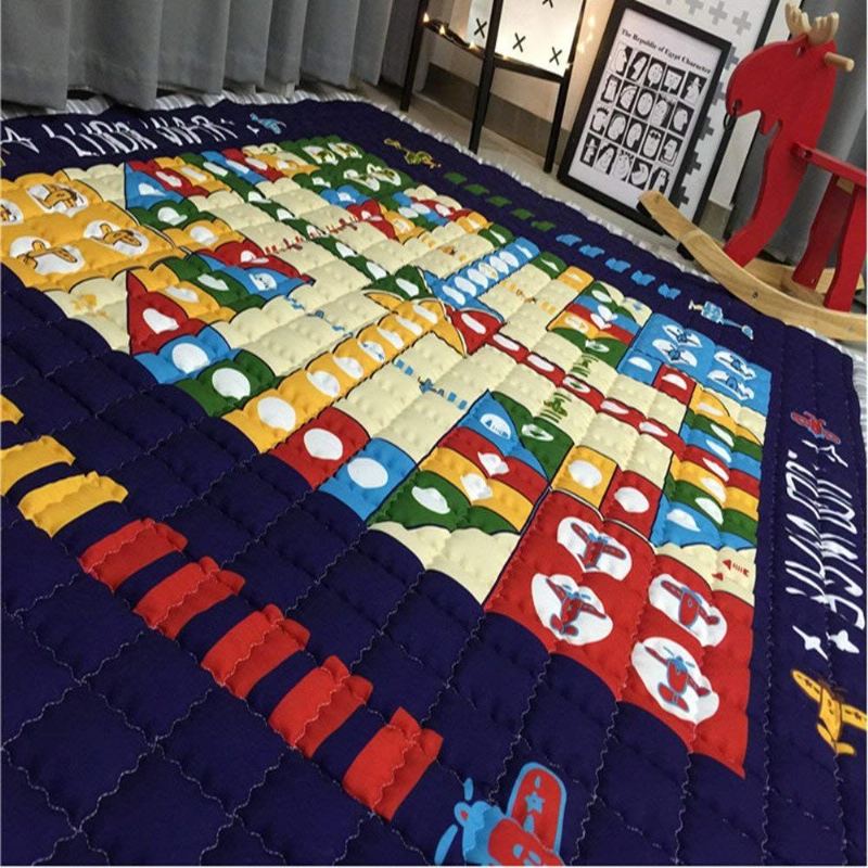 Rodinné Herní Podložky Na Hračky Pro Dětibaby Soft Play Crawling Activity Bezpečná Podlahová Podložka Deka S Polštářem S Dekou 4.8" X 6'4