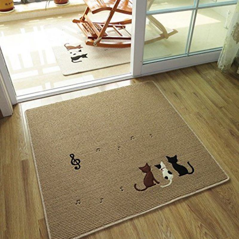 Three Cats Door Mat Cute Cartoon Carpet Square Rugs