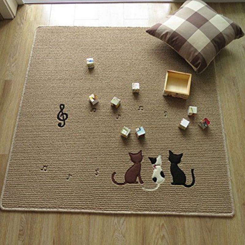 Three Cats Door Mat Cute Cartoon Carpet Square Rugs