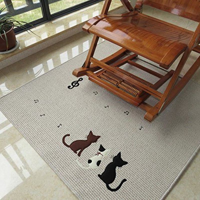 Three Cats Door Mat Cute Cartoon Carpet Square Rugs