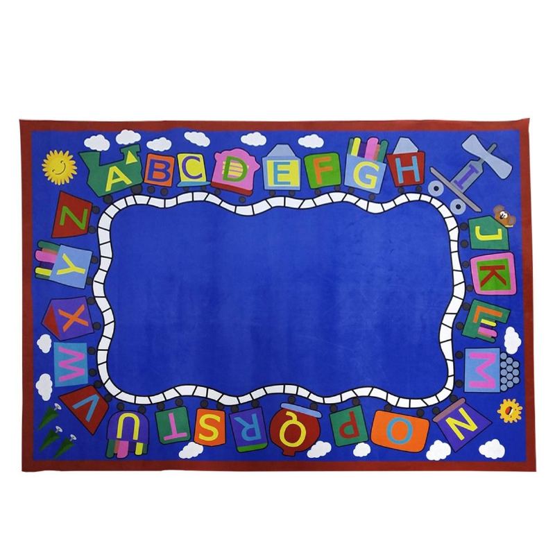 Vzdělávací Dětský Koberec Do Herny 5'x7' Na Modrém Písmu Learning Rug Do Třídy Pro Hraní
