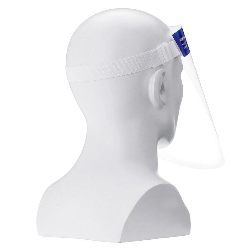 10ks Transparentní Nastavitelný Celoobličejový Štít Plastová Ochranná Maska Proti Mlžení Plivání