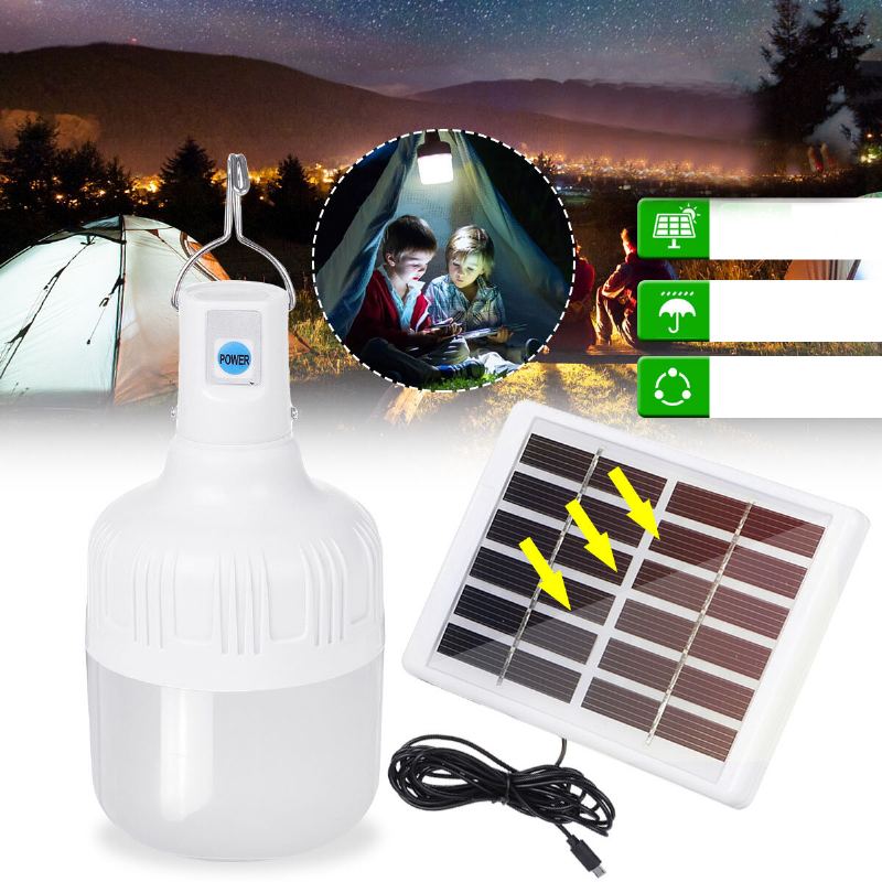 80w Vodotěsné Usb Nabíjení Solární Camping Light Světlo Rybářská Lampa Závěsné Osvětlení