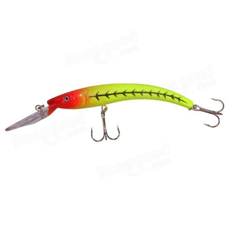 Basové Rybářské Návnady Potápění Crankbaits Minnow Treble Hooks 15.5 cm