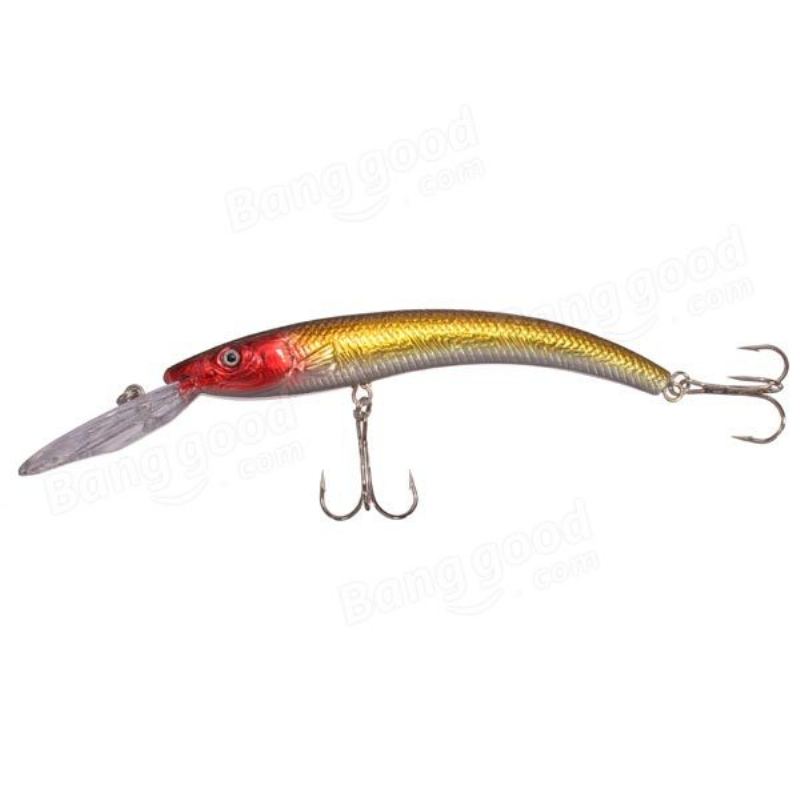 Basové Rybářské Návnady Potápění Crankbaits Minnow Treble Hooks 15.5 cm