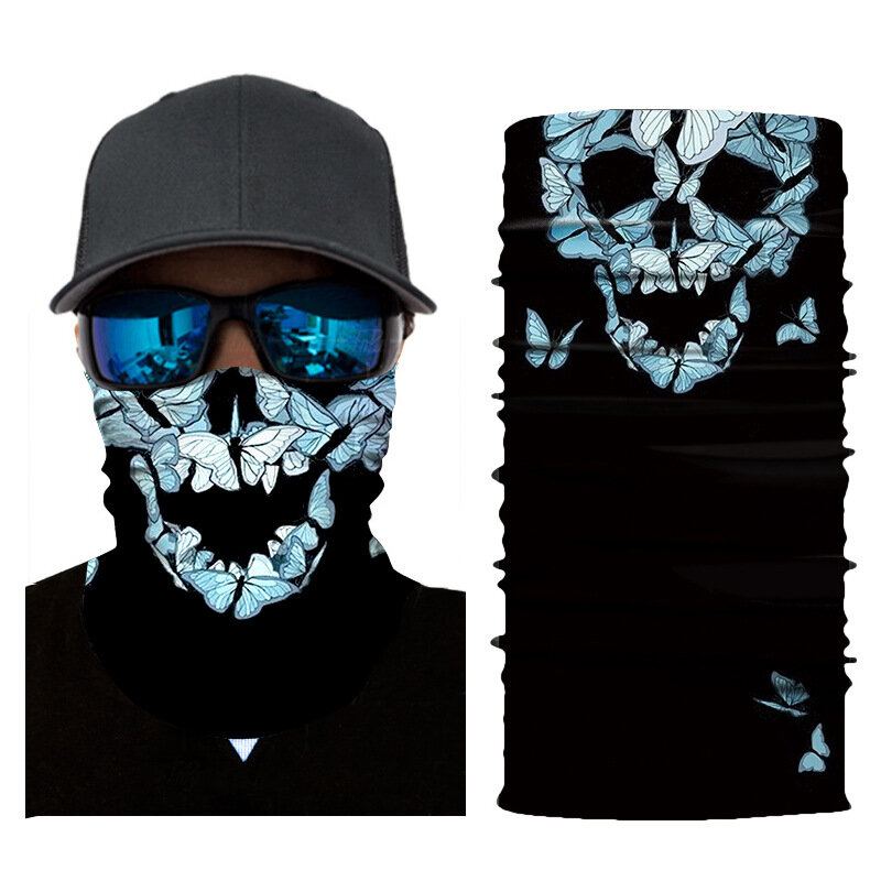 Lebka Multifunkční Šátek Na Obličej Maska Proti Prachu Na Hlavu Ochrana Uv Záření Krční Návleky Slunci Pro Rybaření Motocykl Běh Horolezectví