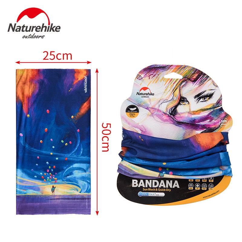 Naturehike 50*25cm Outdoor Sport Cyklistika Rybaření Polyesterový Šátek Náramek Na Hlavu Ochranná Maska