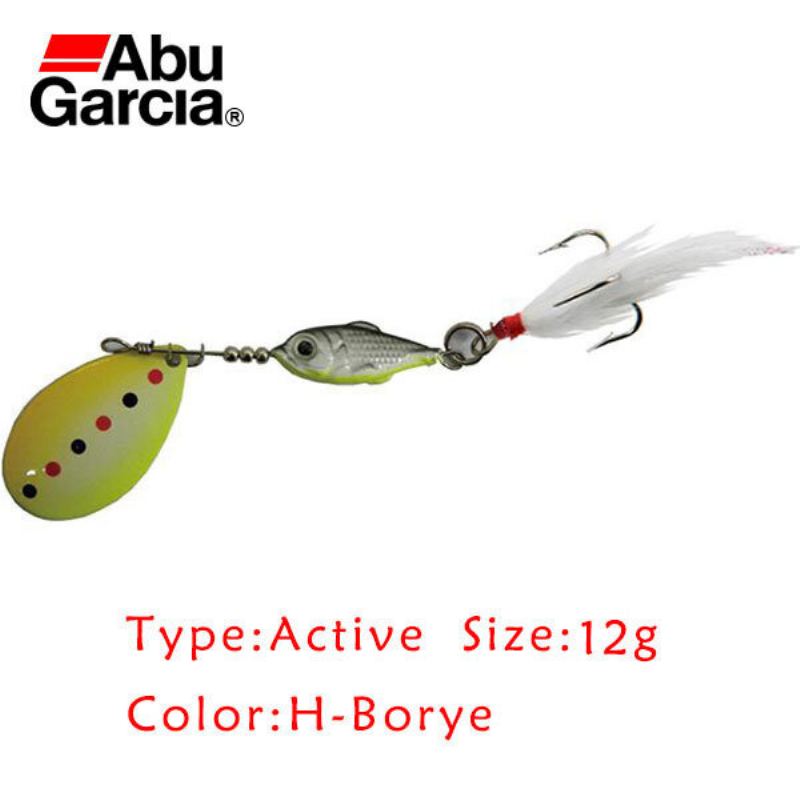 Originální Abu Garcia H-borye 7g 12g Lžíce Fishing Lure Spinner Návnada S Trojháčkem A Peřím