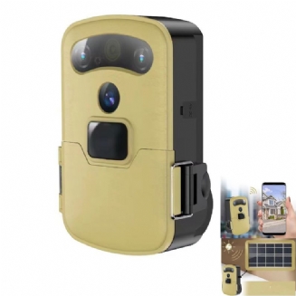 Solární Venkovní Stezka Kamera Hd Wifi Pir Infračervená Noční Nepřetržité Video Vision Pohybem Aktivovaná Lovecká Past Vodotěsná Wildlife Cam App Remote