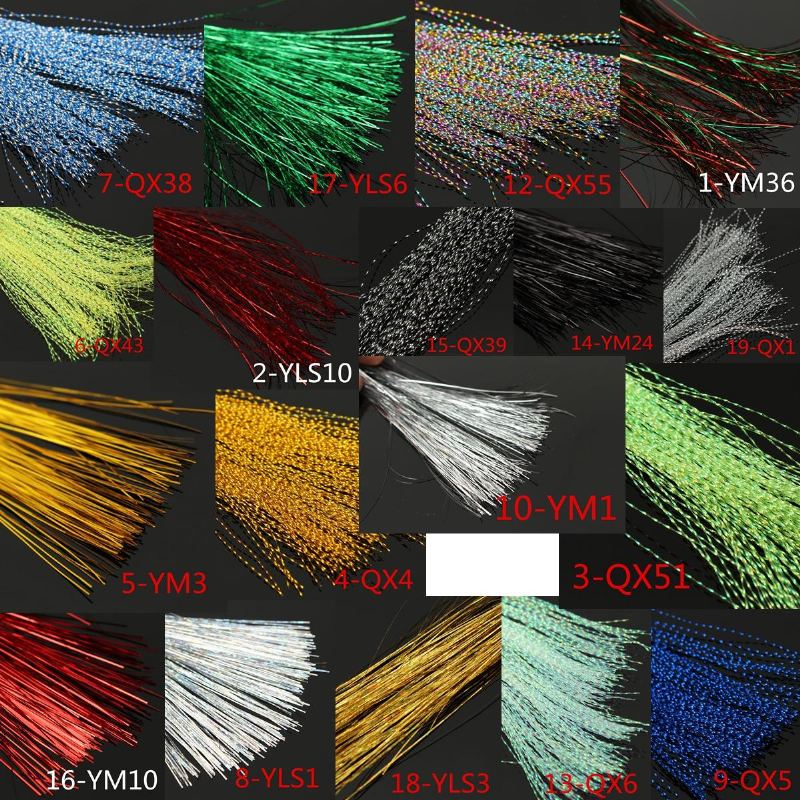 Výroba Vázání 150pcs 18barevných Návnad S Vázacím Materiálem Crystal Flash Fly