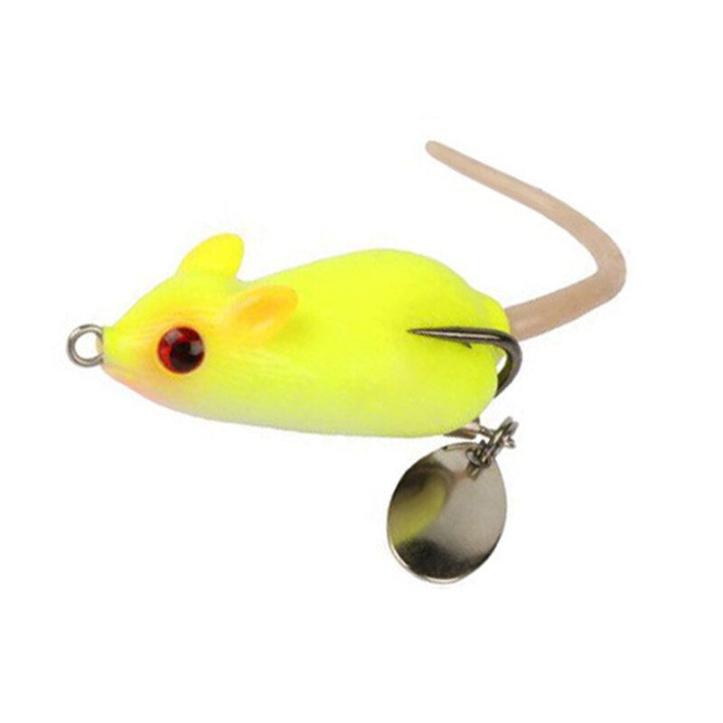 Y118 5cm 10.5g 3d Eyes Soft Mouse Návnada Zvonky Sound Fishing Lure Žába Silikonová Umělá