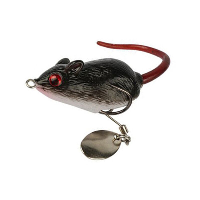 Y118 5cm 10.5g 3d Eyes Soft Mouse Návnada Zvonky Sound Fishing Lure Žába Silikonová Umělá