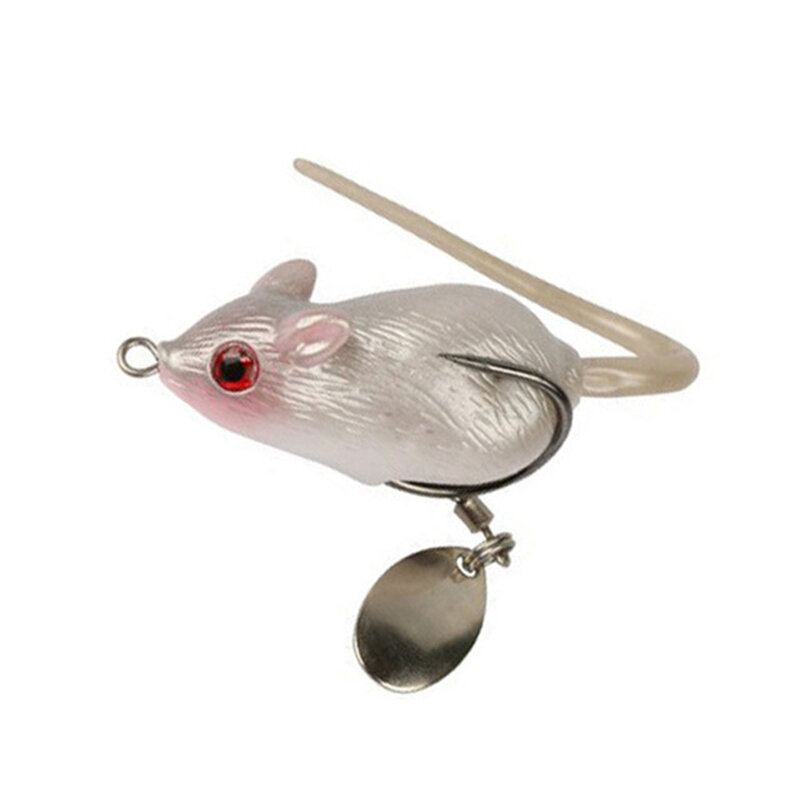 Y118 5cm 10.5g 3d Eyes Soft Mouse Návnada Zvonky Sound Fishing Lure Žába Silikonová Umělá