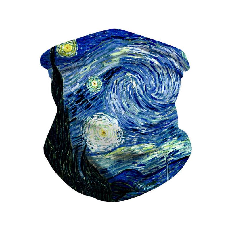 Základní Unisex 25x50cm Multifunkční Polyester Starry Sky Digitální Tištěný Šátek Na Hlavu Větruodolný Prachotěsný Chránič Krku Obličejová Maska Rybaření