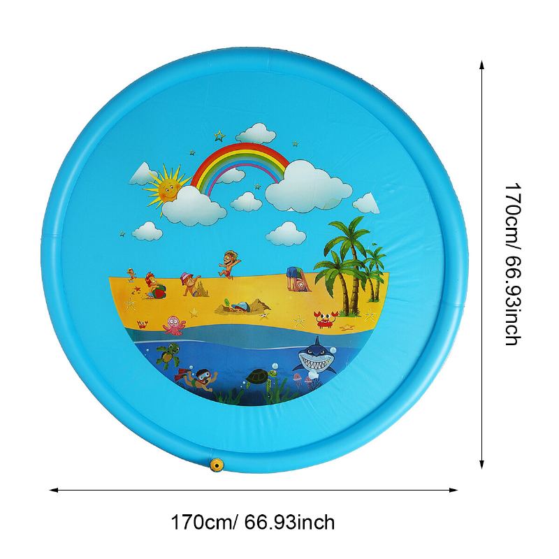 170cm Zahradní Vodní Rozprašovací Podložka Dětský Zavlažovač Splash Play Mat Summer Toys