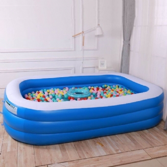 3vrstvá Modrobílá Nafukovací Skládací Přenosná Vana Do Bazénu Pro Dospělé Děti Domů