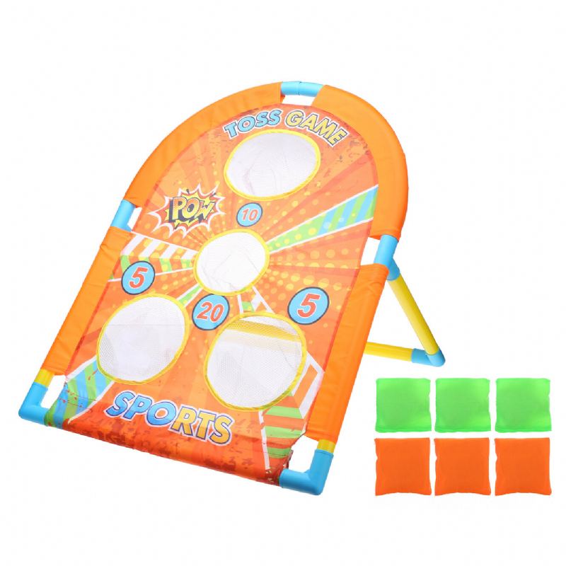 4 Otvory Pro Děti Skládací Házení Sandbag Toss Board Golf Cornhole Chipping Hra Se 6 Pytli S Pískem Pro Batolata