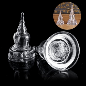 Akrylová Průhledná Tibetská Buddhistická Věž Mikky Crystal Stupa