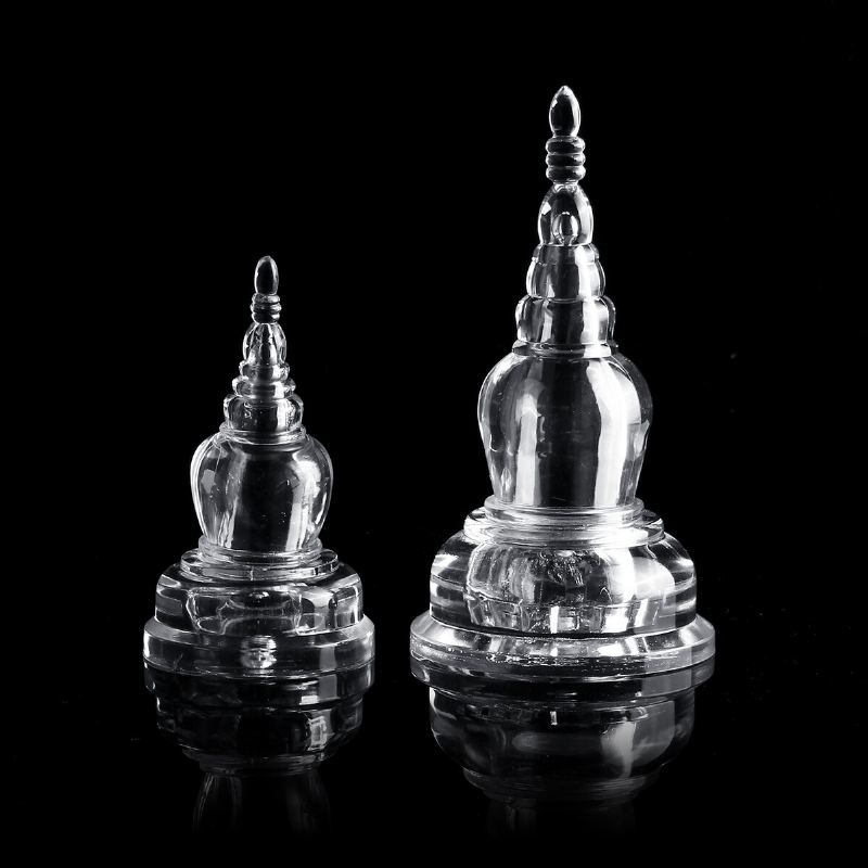 Akrylová Průhledná Tibetská Buddhistická Věž Mikky Crystal Stupa